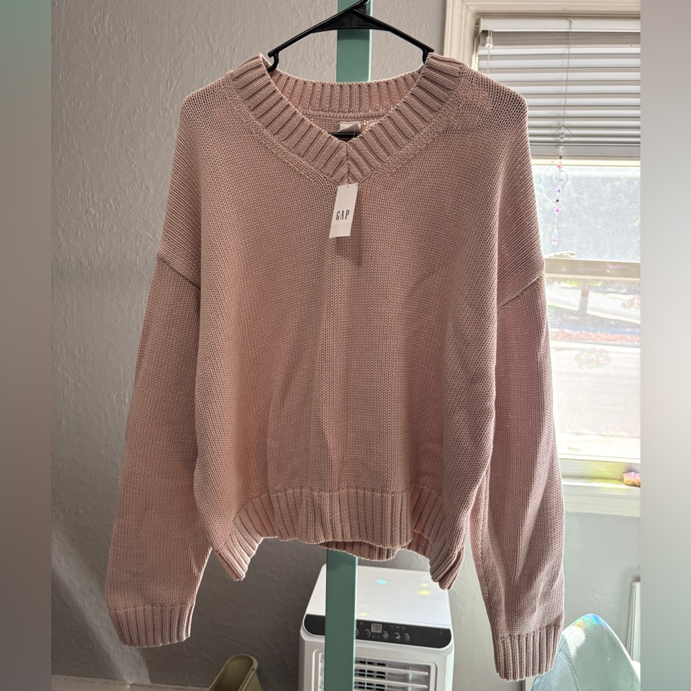 Oversized V-Neck Sweater by GAP
